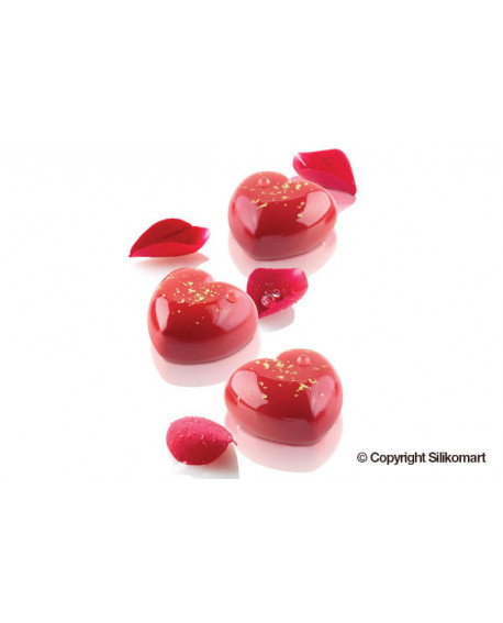 3D silicone mold Silikomart CUPIDO 15 sockets + heart cutter monoportions