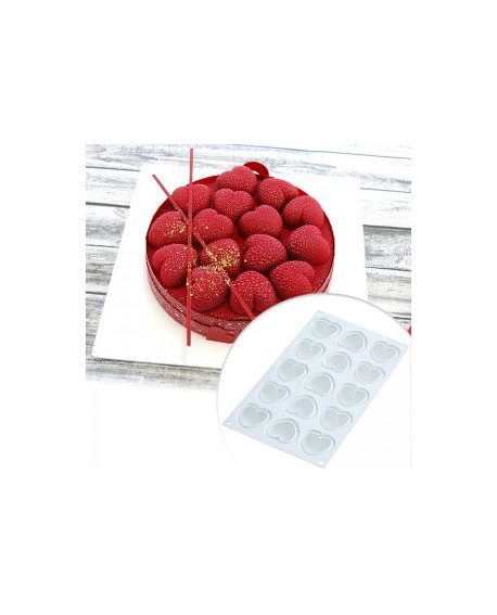 Forma silikonowa 3D Silikomart Cupido 15 gniazd + wykrawaczka Serce monoporcje