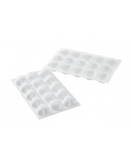 3D-Silikomart-CUPIDO-Silikonform mit 15 Mulden + Herzausstecher (Einzelportionen)