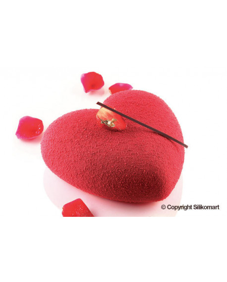Silikomart AMORE 3D silicone mold 14 cm + Heart mousse cake cutter
