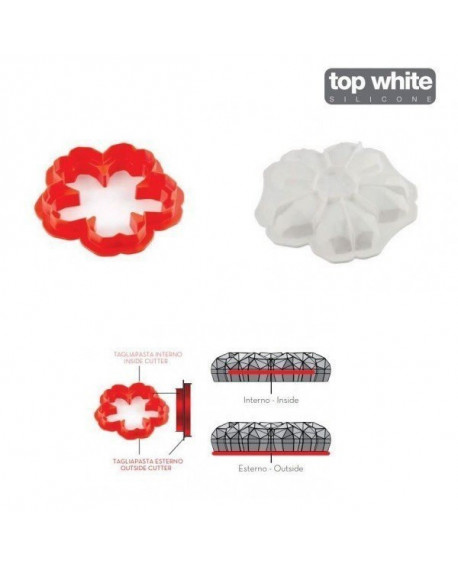 3D silicone mold Silikomart SAKURA ORIGAMI + Heart cutter, monoportions