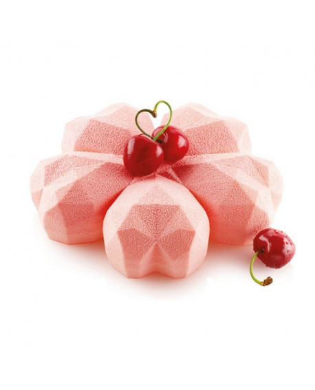 Forma silikonowa 3D Silikomart Sakura Origami + wykrawaczka Serce monoporcje