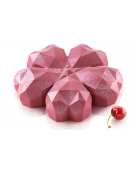 Silikomart SAKURA ORIGAMI 3D Silikonform + Herzausstecher, Einzelportion