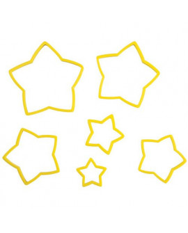 kekszkiszúrók Wilton csillagok / karácsonyfa od 5 do 10 cm 6 db