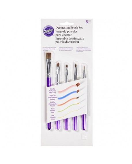Wilton Dekorationspinsel, 5er-Set. Bürsten