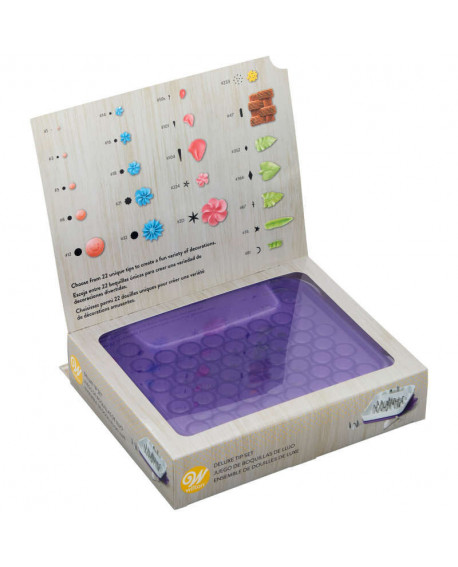 Wilton Deluxe sada trysek, příslušenství, organizér 25 prvků