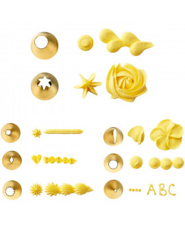 Wilton GOLD TICKETS Set + Taschen und Adapter 17 Stück