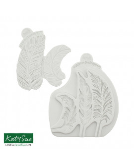 Silikonform Katy Sue Feathers Federn + Imprinter