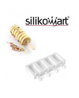 Forma silikonowa LODY MINI TANGO 4 gniazda Silikomart + patyczki