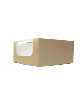 Opakowanie 18x18x9 cm KRAFT z oknem