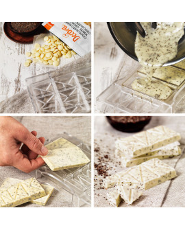 CHOCOLATE BOARD Mold Tavoletta Small 4 slots Decora