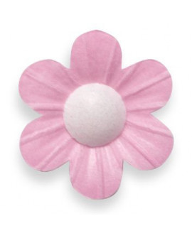 Wafer FLOWERS pink with leaves 12 pcs waffle Forget-me-nots