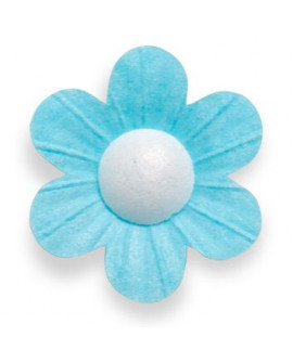 BLAUE BLUMEN MIT BLÄTTERN 12 Stück Waffelvergissmeinnicht