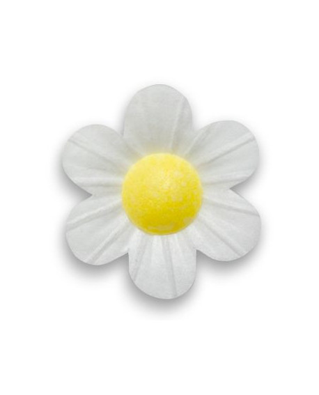 Wafer FLOWERS white with leaves 12 pcs waffle Forget-me-nots