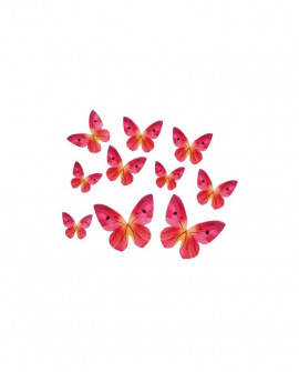 Rosa Waffelschmetterlinge 8 Stk. Blister
