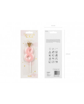 Świeczka cyferka 80 ZŁOTY KONTUR Świeczka cyferka 80 ZŁOTY KONTUR