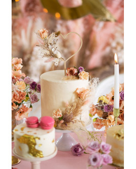 Topper LOVE - CZARNY Ozdoba na tort