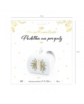 Pudełeczka KOMUNIA 6 szt. Eukaliptus