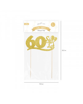 Topper LOVE - gold Tortendeko