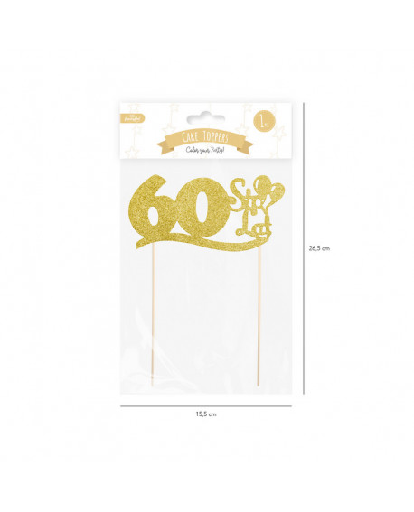 Topper LOVE - gold Tortendeko