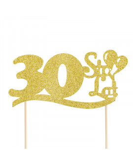 Hundert Jahre 30 Gold Glitter Tortenaufleger