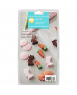 Wilton mini sárgarépa és nyuszik csokiforma