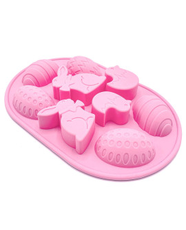 HP silicone mold Easter Eggs Bunnies Chicks 9 nests