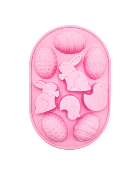 HP silicone mold Easter Eggs Bunnies Chicks 9 nests