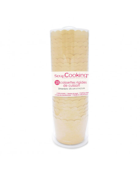 Papilotki kubeczki 25 szt. Naturalne Kraft 5 cm sztywne