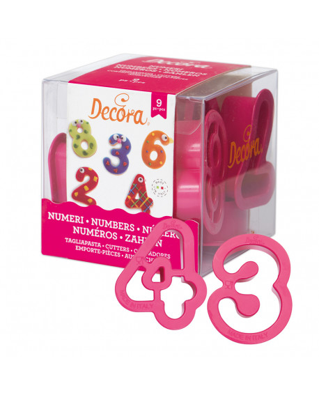 Decora SZÁMOK kivágók, 5 cm