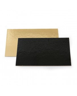 Tortenscheibe, rechteckig, dick,gold 30x40 cm