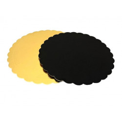 Gold cake board, thick, 18 cm - 10 pcs.