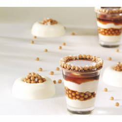 Posypka Mona Lisa Crispearls Callebaut 800 g Karmelowa Złota Solony Karmel GOLD