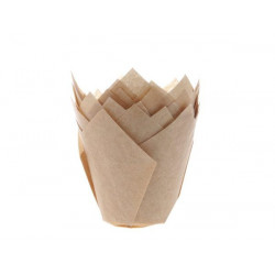 BÉŽOVÉ kelímky na tulipány 180 ks Kraft Eco