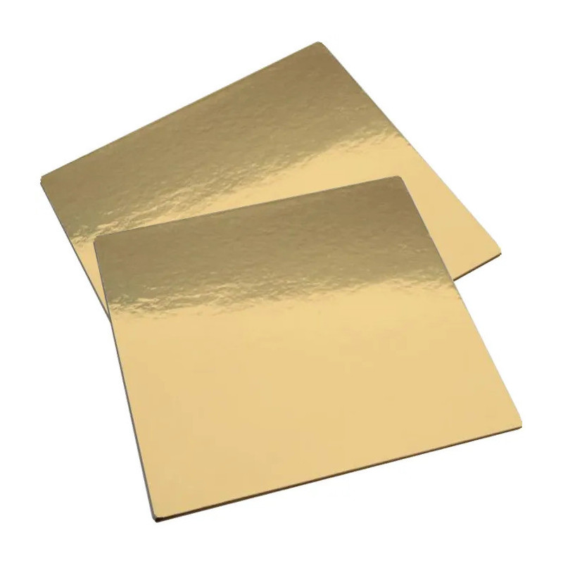 Bankietówka złota 10x10 cm kwadratowa 100 szt. tacka podkładka