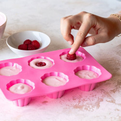 Silikonform MINI BABCAKES Blume 5,5 cm