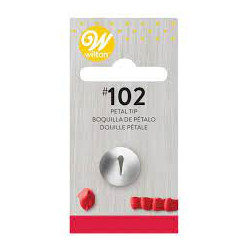 Petal tip no 102 Wilton decorating tip for flowers, petals