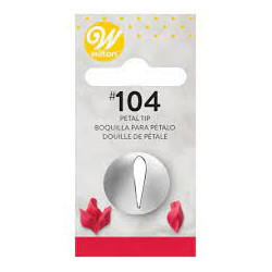 Petal tip no 104 Wilton decorating tip for petals, flowers