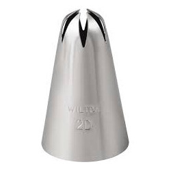 Wilton veľká špička No. 2D kvet, uzavretá hviezda, ruža