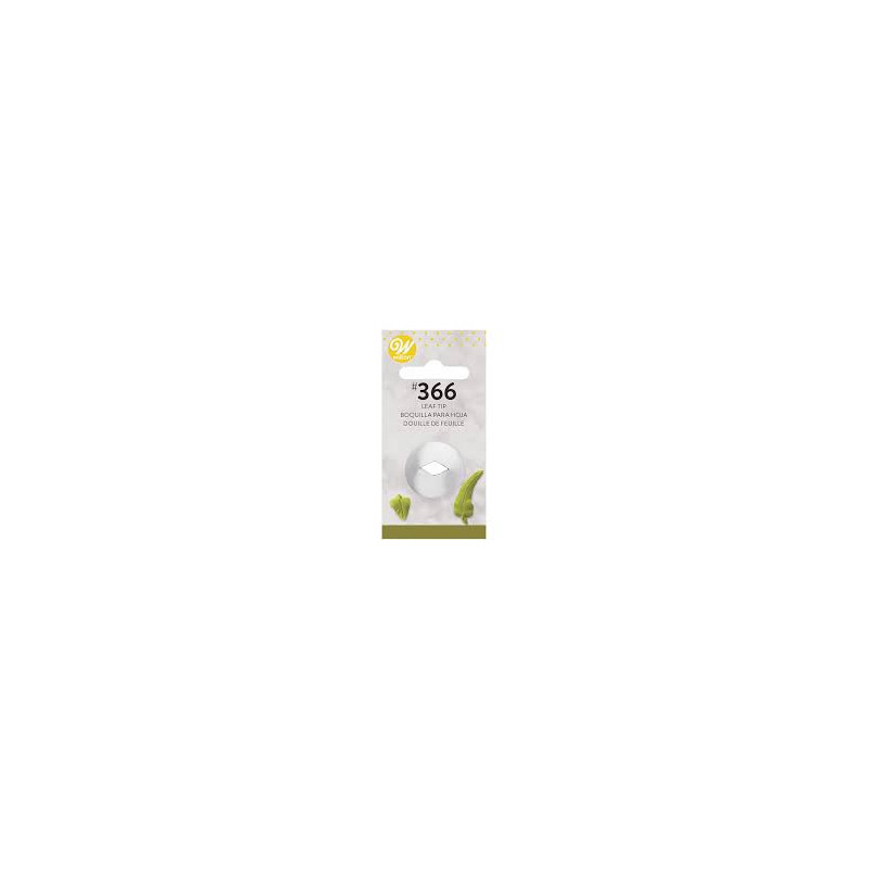 Wilton leaf decorating tip no. 366 leaf, leaves 418-366