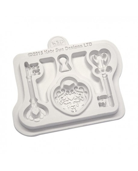Katy silicone mold - Sue Keys, Padlock And Lock
