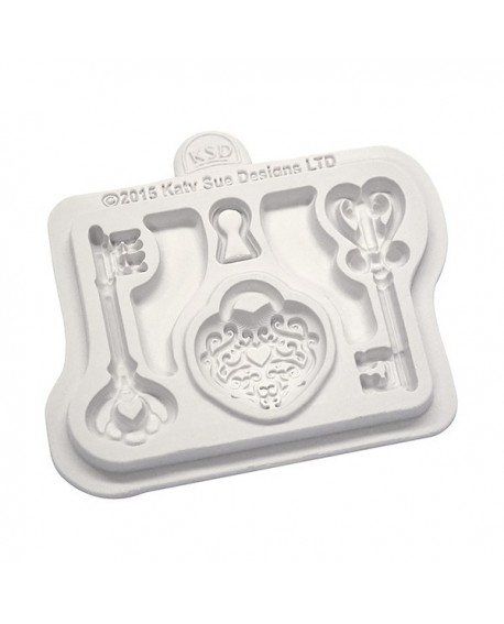 Silicone mould Katy Sue KEYS Padlock Lock Key