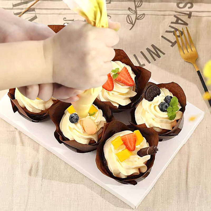 Brown tulip cups 180 pcs