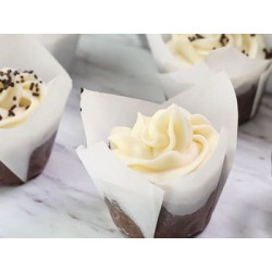 Papilotki tulipany BIAŁE 200 szt muffinki, babeczki, muffiny