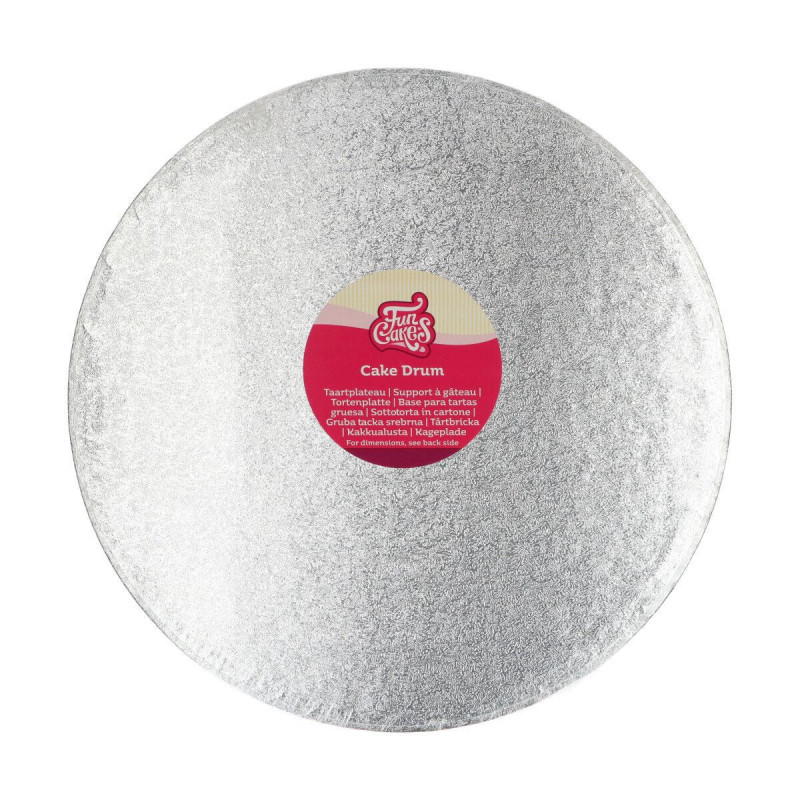 stříbrná cake drum 12 mm 33 cm