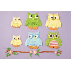 FMM EYE PUNCHES 2 sizes Mould Owl Punch-outs Owl