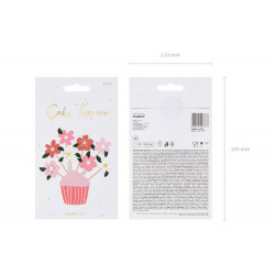 Topper Kwiaty Ozdoba na tort 8 szt.