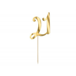 Topper 21 GOLD Cake decoration