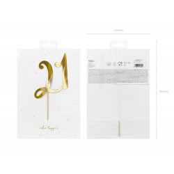 Topper 21 Złoty Ozdoba na tort