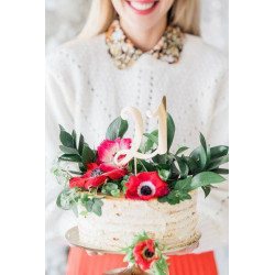 Topper "Happy Birthday"  ZŁOTY Ozdoba na tort